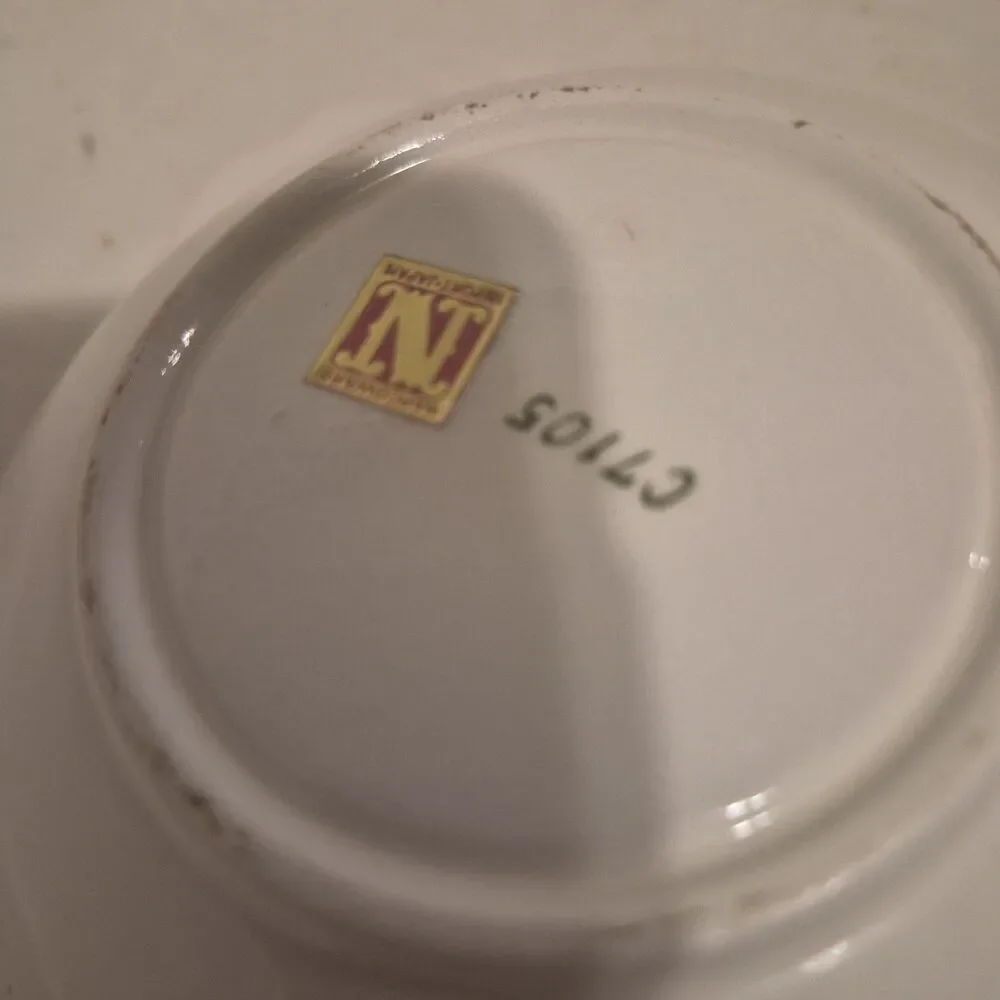 Napcoware Provincial Pitcher Basin Bowl Set C 7106 White Ornate Vintage